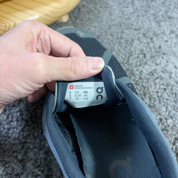 On Cloud 5 Running Shoes Mens Size 8 Blue Blue Gray Gym Training Sneakers - Picture 6 of 7